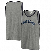Memphis Grizzlies Fanatics Branded Wordmark Tri-Blend Tank Top - Heathered Gray